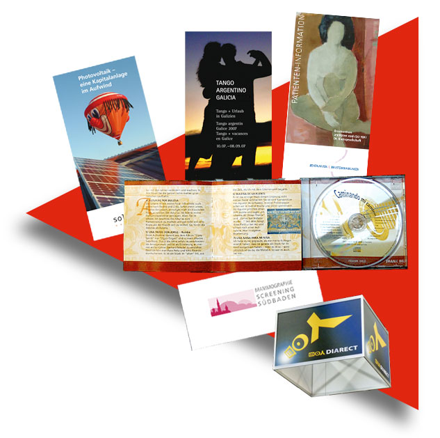 Werbekampagnen Werbemittel, Logotype, Flyer, Broschüre, Katalog,CD